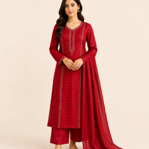 Pure Lawn 3 Piece Mukesh Work Suit | Dastkaari by BV